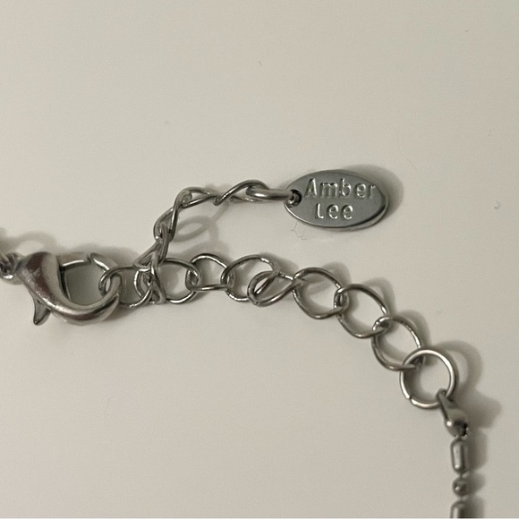 Amber Lee Silver Tone Cross Pendant Necklace - Picture 6 of 14